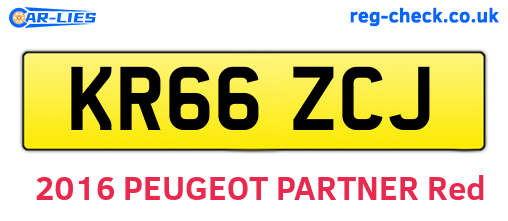 KR66ZCJ are the vehicle registration plates.