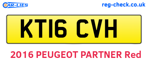 KT16CVH are the vehicle registration plates.
