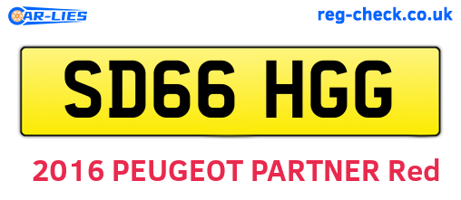 SD66HGG are the vehicle registration plates.