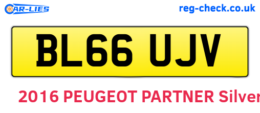 BL66UJV are the vehicle registration plates.