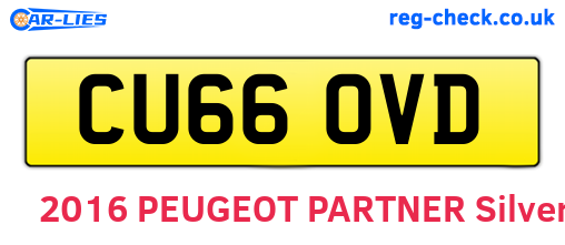 CU66OVD are the vehicle registration plates.