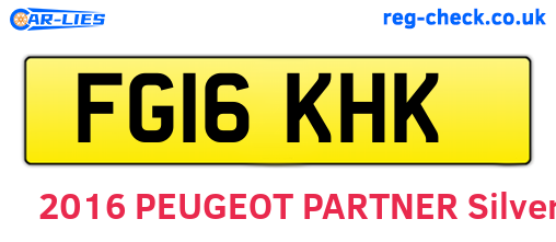 FG16KHK are the vehicle registration plates.