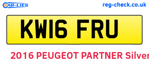 KW16FRU are the vehicle registration plates.