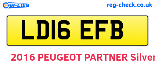 LD16EFB are the vehicle registration plates.