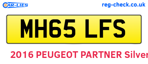 MH65LFS are the vehicle registration plates.