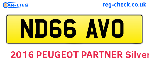 ND66AVO are the vehicle registration plates.