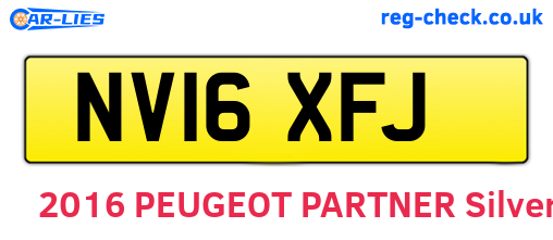 NV16XFJ are the vehicle registration plates.