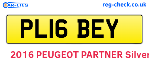 PL16BEY are the vehicle registration plates.