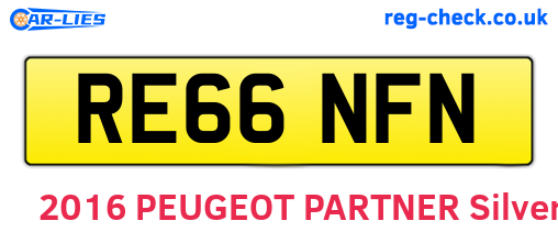 RE66NFN are the vehicle registration plates.
