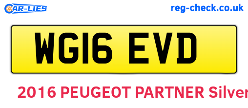 WG16EVD are the vehicle registration plates.