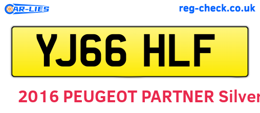 YJ66HLF are the vehicle registration plates.