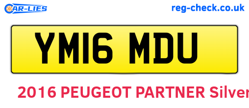 YM16MDU are the vehicle registration plates.