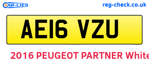 AE16VZU are the vehicle registration plates.