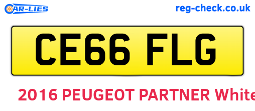 CE66FLG are the vehicle registration plates.