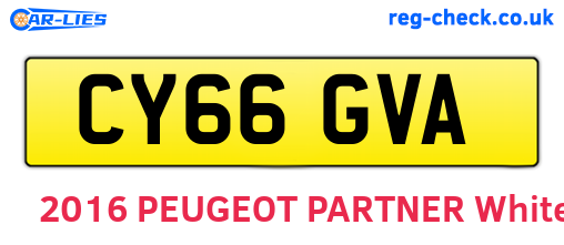 CY66GVA are the vehicle registration plates.