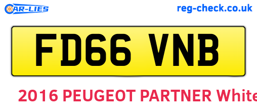 FD66VNB are the vehicle registration plates.