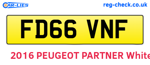 FD66VNF are the vehicle registration plates.