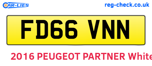 FD66VNN are the vehicle registration plates.