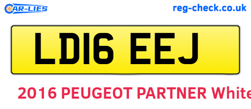 LD16EEJ are the vehicle registration plates.