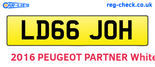 LD66JOH are the vehicle registration plates.