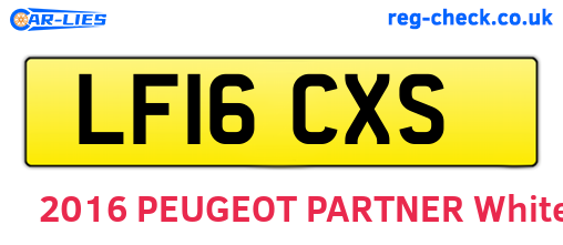 LF16CXS are the vehicle registration plates.