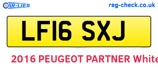 LF16SXJ are the vehicle registration plates.