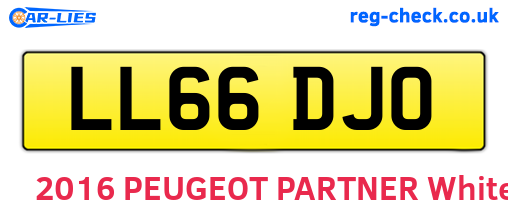 LL66DJO are the vehicle registration plates.