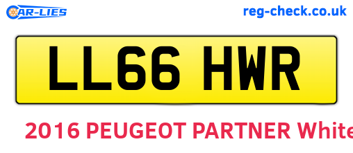 LL66HWR are the vehicle registration plates.
