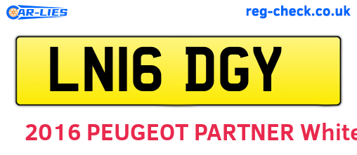LN16DGY are the vehicle registration plates.