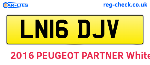 LN16DJV are the vehicle registration plates.