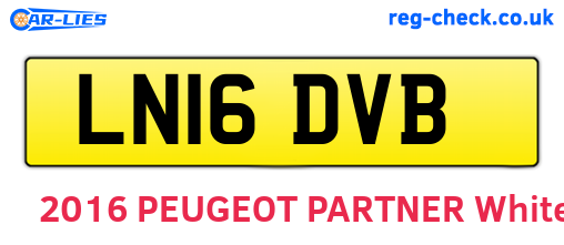 LN16DVB are the vehicle registration plates.