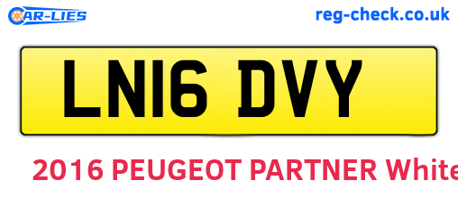 LN16DVY are the vehicle registration plates.