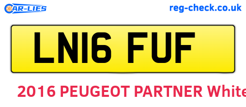 LN16FUF are the vehicle registration plates.