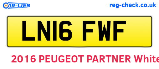 LN16FWF are the vehicle registration plates.