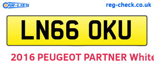 LN66OKU are the vehicle registration plates.