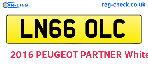 LN66OLC are the vehicle registration plates.