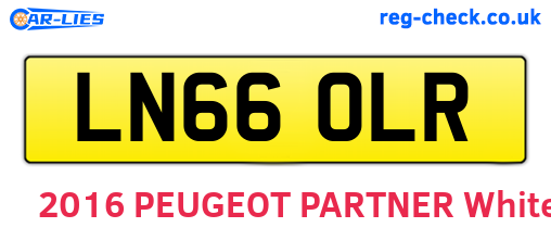 LN66OLR are the vehicle registration plates.