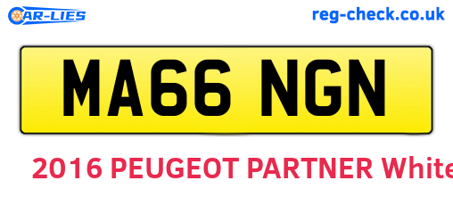 MA66NGN are the vehicle registration plates.