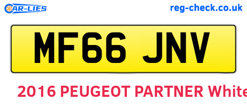 MF66JNV are the vehicle registration plates.