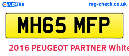 MH65MFP are the vehicle registration plates.