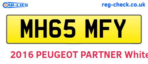 MH65MFY are the vehicle registration plates.