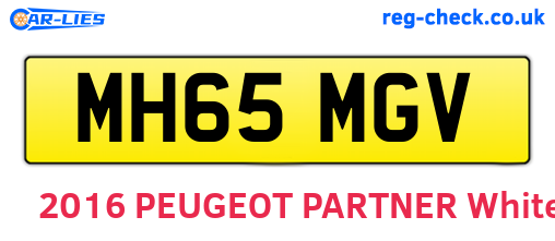 MH65MGV are the vehicle registration plates.