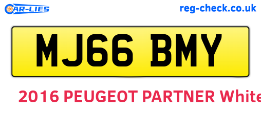 MJ66BMY are the vehicle registration plates.