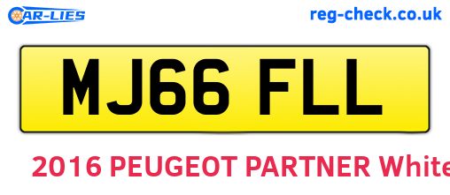MJ66FLL are the vehicle registration plates.