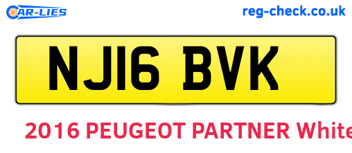 NJ16BVK are the vehicle registration plates.