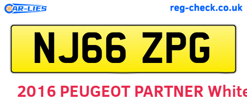 NJ66ZPG are the vehicle registration plates.