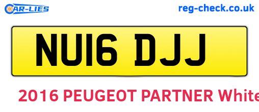 NU16DJJ are the vehicle registration plates.