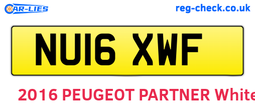 NU16XWF are the vehicle registration plates.