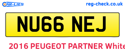 NU66NEJ are the vehicle registration plates.