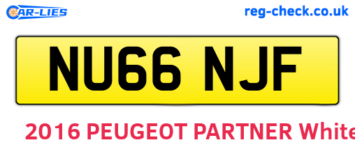 NU66NJF are the vehicle registration plates.